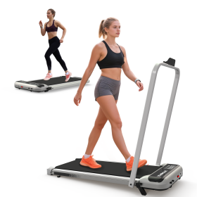 3 In 1 Under Desk Treadmill With Incline,Foldable Treadmills For Home, Walking Pad With Handle Bar For Walking And Jogging, With Remote Control & LED