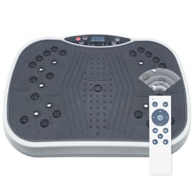 Vibration Plate Exercise Machine - Whole Body Workout Vibration Fitness Platform, Home Training Equipment For Weight Loss & Toning Grey
