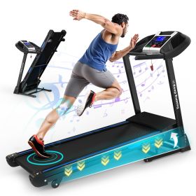 Treadmills For Home, Electric Treadmill With  Automatic Incline, Foldable 3.5HP Workout Running Machine Walking, Double Running Board Shock Absorption