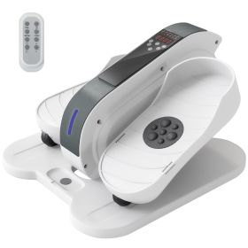 Under Desk Elliptical Machine, Ellipse Leg Exerciser for Seniors with LCD Monitor, Remote Control, and 10 Speeds