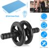 Ab Roller Wheel Fitness Exercise Wheel Roller w/ Knee Pad for Abs Workout Core Strength Exercise Home Gym