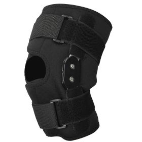 Sport Knee Brace Adjustable Open Patella Knee Support Compression Knee Wrap For Running Climbing Pain Relief Recovery Of Injured Knee (Option: M)