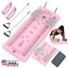 4 In 1 Foldable Pilates Reformer Sliding Board Exercise Board for Home Pilates Equipment Set with Timer Phone Holder 2 Resistance Bands