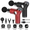 Massage Gun Deep Tissue Fascia Massager Rechargeable Percussion Muscle Relaxation Gun with 32 Intensities Battery Remain Display 4 Interchangeable Hea