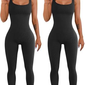 Women's Suspender Tank Top Tights (Option: Black black-M)